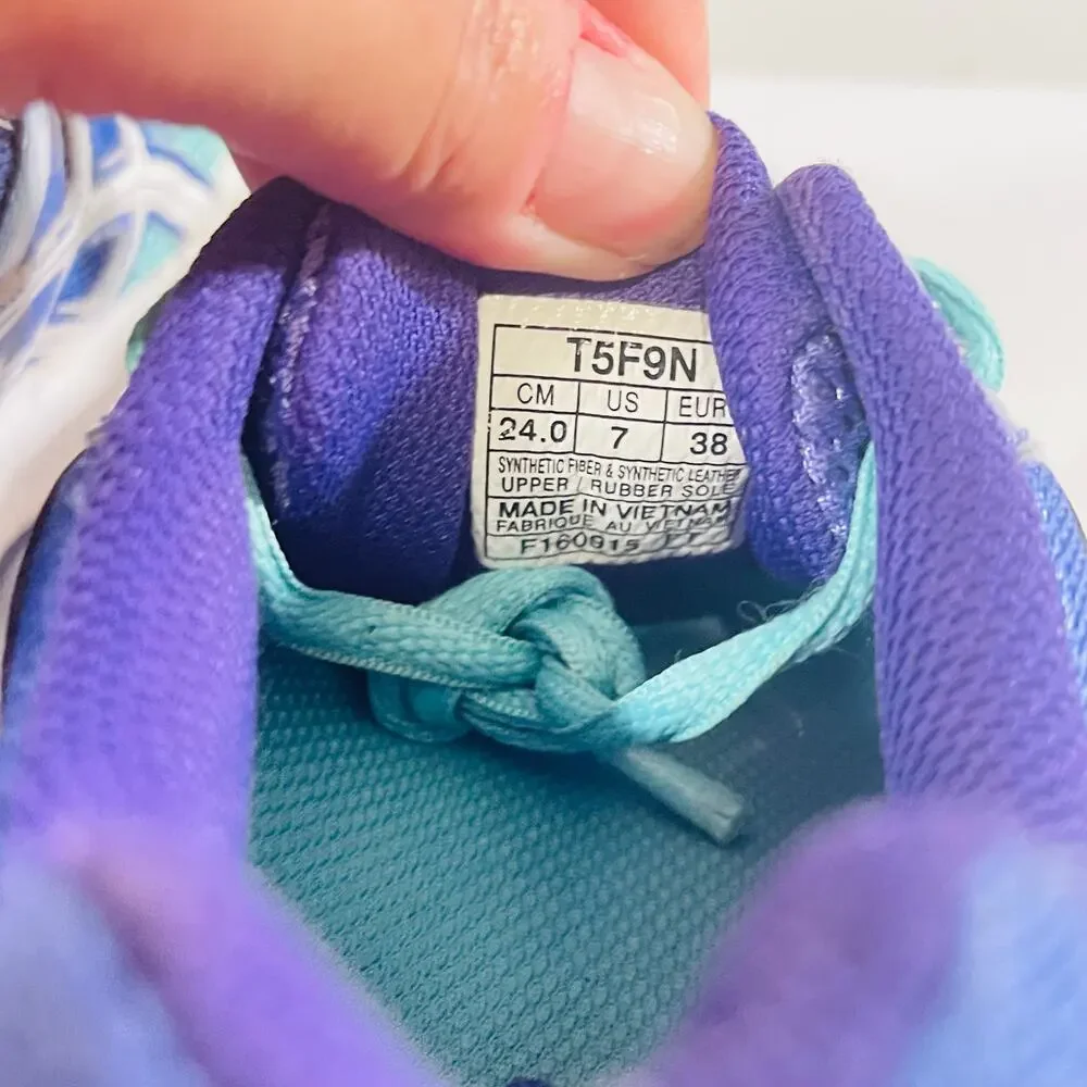 ASICS Shoes Women's 7 Blue Teal GEL-CONTEND 3 Low Top Lace Up Running Sneakers